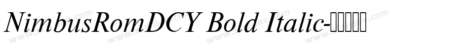 NimbusRomDCY Bold Italic字体转换
